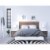 Celebri-T 5 Piece Full Size Bedroom Set White and Walnut Perspective: back