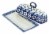 Blue Rose Polish Pottery Country Blue Daisy Butter Dish Perspective: back