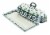 Blue Rose Polish Pottery Country Green Daisy Butter Dish Perspective: back