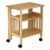 Pemberly Row Solid Wood Portable Foldable Printer Stand in Natural Perspective: back