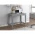 Safdie & Co. 39 L Computer Desk with 1-Compact Drawer in Light Grey Perspective: back