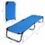 Gymax Folding Camping Bed Outdoor Military Cot Sleeping Blue Perspective: back