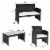 Costway 4PCS Patio Rattan Wicker Furniture Conversation Set Cushioned Sofa Table Perspective: back