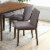 Valentine Mid-Century Modern Light Gray Fabric Dining Chair Set of 2 Perspective: back