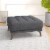 Allen Mid-Century Modern Ottoman Fabric in Dark Gray Perspective: back