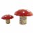 Home Decor Red Mushroom Set Polyfoam White Polka Dots Mx180638 Perspective: back