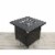 Living Source International 25'' H x 30'' W Steel Outdoor Fire Pit Table with Lid Perspective: back