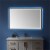 Vinnova Como 48 LED Lit Accent Bathroom Vanity Wall Mirror in Silver Perspective: back