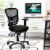 Costway Mesh Office Chair 3-Paddle Computer Desk Chair w/ Adjustable Seat Black Perspective: back