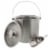 Insulated Stainless Steel Ice Bucket with Scoop, Lid and Handle (6.6 x 7.5 in) Perspective: back