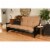 Kodiak Furniture Phoenix Frame with Suede Peat Fabric Mattress in Tan/Black Perspective: back