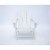 Hampton White Poly Outdoor Patio Adirondack Chair (2 Pack) Perspective: back