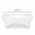 6' Rectangular Spandex Fitted Tablecloth - White by Lann's Linens Perspective: back