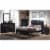 Bowery Hill 2 Drawer Nightstand with Tray in Black and Silver Perspective: back
