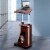 Pemberly Row Deluxe Height Adjustable Laptop Cart in Chocolate Perspective: back