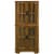 Bowery Hill 4 Shelf Corner Curio Cabinet in Golden Brown Perspective: back
