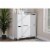 Bowery Hill Modern 2 Shelf Shoe Storage Cabinet in White Perspective: back