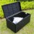 Steel Wicker Patio Storage Deck Box in Black-Bowery Hill Perspective: back