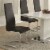 Bowery Hill Faux Leather Dining Side Chair in Black and Chrome (set of 4) Perspective: back