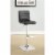 Bowery Hill 37'' Metal-Faux Leather Adjustable Bar Stool in Black (set of 2) Perspective: back
