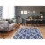 Bowery Hill 96 x 120 Transitional Wool Hand Hooked Wool Rug in Navy/Blue Perspective: back