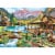 Masterpieces Art Gallery - Canoes For Rent 1000 Piece Jigsaw Puzzle Perspective: back