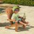 KidKraft Kids Outdoor Adirondack Chair - Honey Perspective: back