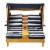 KidKraft Wooden Double Chaise Lounge for Kids Ages 3 to 8, Navy and White Perspective: back