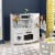 KidKraft Large Play Kitchen with Lights & Sounds - White Perspective: back