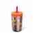 Zak! Designs Dinomite Antimicrobial Stainless Steel Double Walled Leakproof Water Bottle + Straw Perspective: back