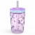 Zak! Fanciful Unicorn Antimicrobial Single Wall Leakproof Kelso Tumbler with Straw Perspective: back