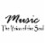 VWAQ Music Is The Voice of the Soul Vinyl Wall Decal Perspective: back