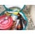 Insulated Round Thermal Casserole Food Carrier for Lunch, Teal and Grey Perspective: back