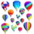 VWAQ Hot Air Balloons Vinyl Wall Decals for Kids Rooms Nursery Stickers Decor 15Pcs - TTC4-P Perspective: back