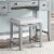 Furniture Vista Wood Vanity Stool in Gray-Crosley Perspective: back