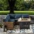 Furniture Bradenton Polyester 4 Piece Patio Fire Pit Sectional Set in Blue-Crosley Perspective: back