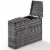 Crosley Catalina Wicker Patio Storage Arm Table in Gray Perspective: back