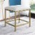 Crosley Aimee Faux Leather Vanity Stool in Soft Gold Perspective: back