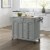 Crosley White Granite Top Kitchen Cart in Gray Perspective: back