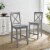 Crosley 24  Solid Wood X-Back Counter Stool in Gray (Set of 2) Perspective: back