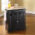 Alexandria Natural Wood Top Kitchen Island in Black - Crosley Perspective: back