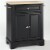 Crosley LaFayette Natural Wood Top Portable Kitchen Island in Black Finish Perspective: back