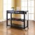 Kitchen Cart Island Solid Black Granite Top in Black - Crosley Perspective: back