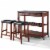 SOLID GRANITE TOP KITCHEN CART/ISLAND,CLASSIC CHERRY & 24  CHERRY UPHOLSTERED SADDLE STOOLS Perspective: back