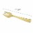 Gold Disposable Plastic Serving Forks (60 Serving Forks) Perspective: back