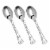 Shiny Silver Glamour Cutlery Disposable Plastic Spoons (600 Spoons) Perspective: back