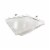 9.6  Clear Medium Square 64 oz. Bowl Disposable PET Lids (48 Lids) Perspective: back