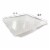 11.8  Clear Big Square 128 oz. Bowl Disposable PET Lids (48 Lids) Perspective: back