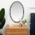 Hamilton Hills 24x36  Wenge Oval Mirror | Large Premium Wooden Mirror Perspective: back