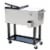 80qt Patio Portable Rolling Cooler Cart Stainless Steel Outdoor Ice Beer Chest Perspective: back